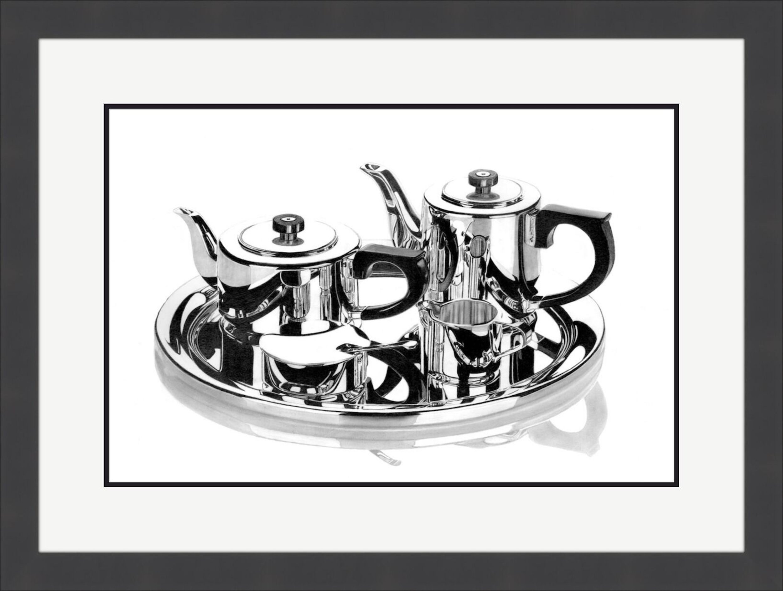 Chrome TeaSet 2 55cm x 40cm Framed.jpeg