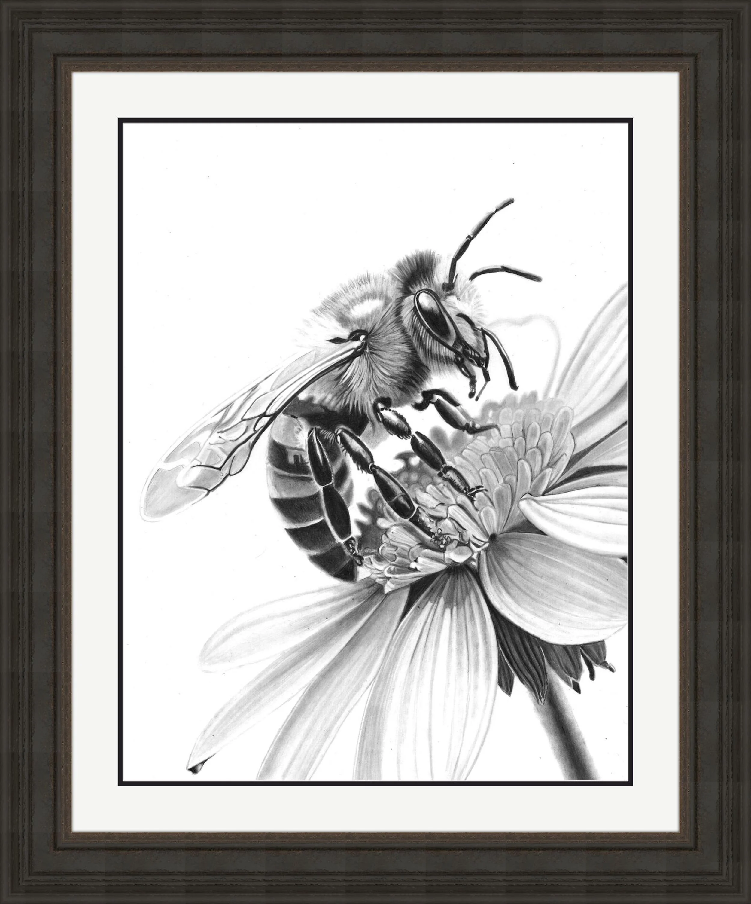 Bee in a Flower Framed.jpeg