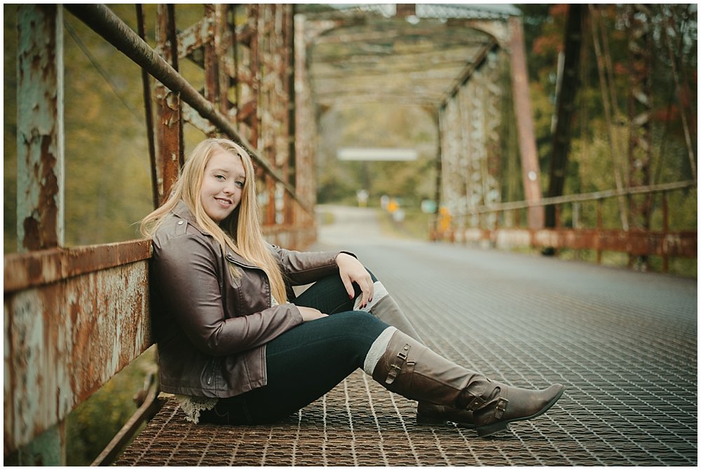 Oil City Pennsylvania senior photography at Petroleum Center in Oil Creek State Park