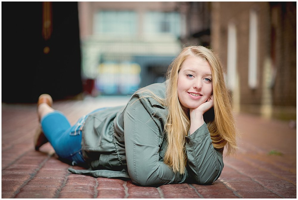Senior photography at Pipeline alley in Oil City, Pennsylvania