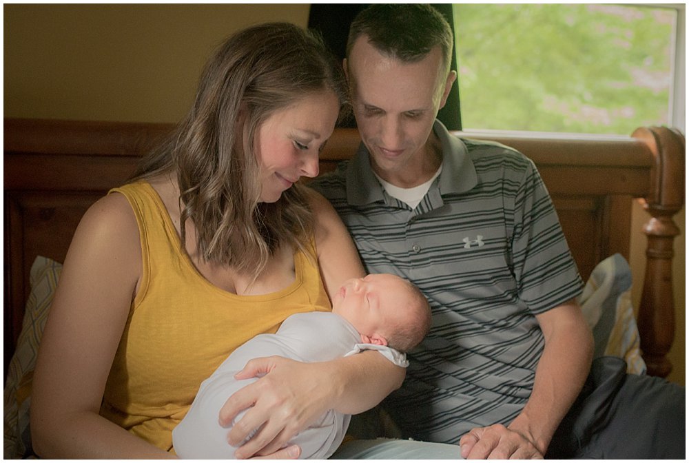 indoor lifestyle newborn photography Franklin Pennsylvania