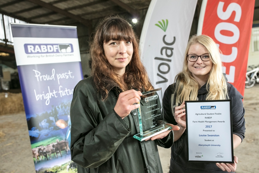 Agricultural winner Elizabeth Johnson, Newcastle University and runner up Louise Swanston, Aberystwyth University.