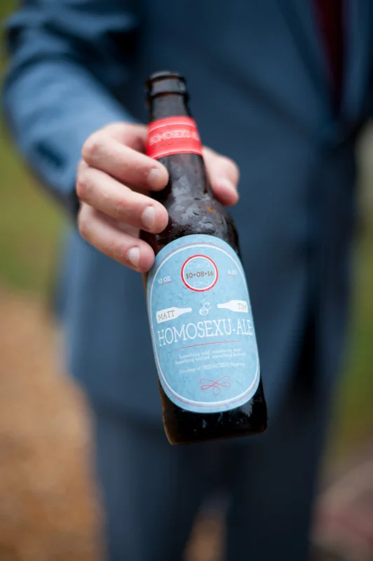 We love this clever same-sex wedding accent!