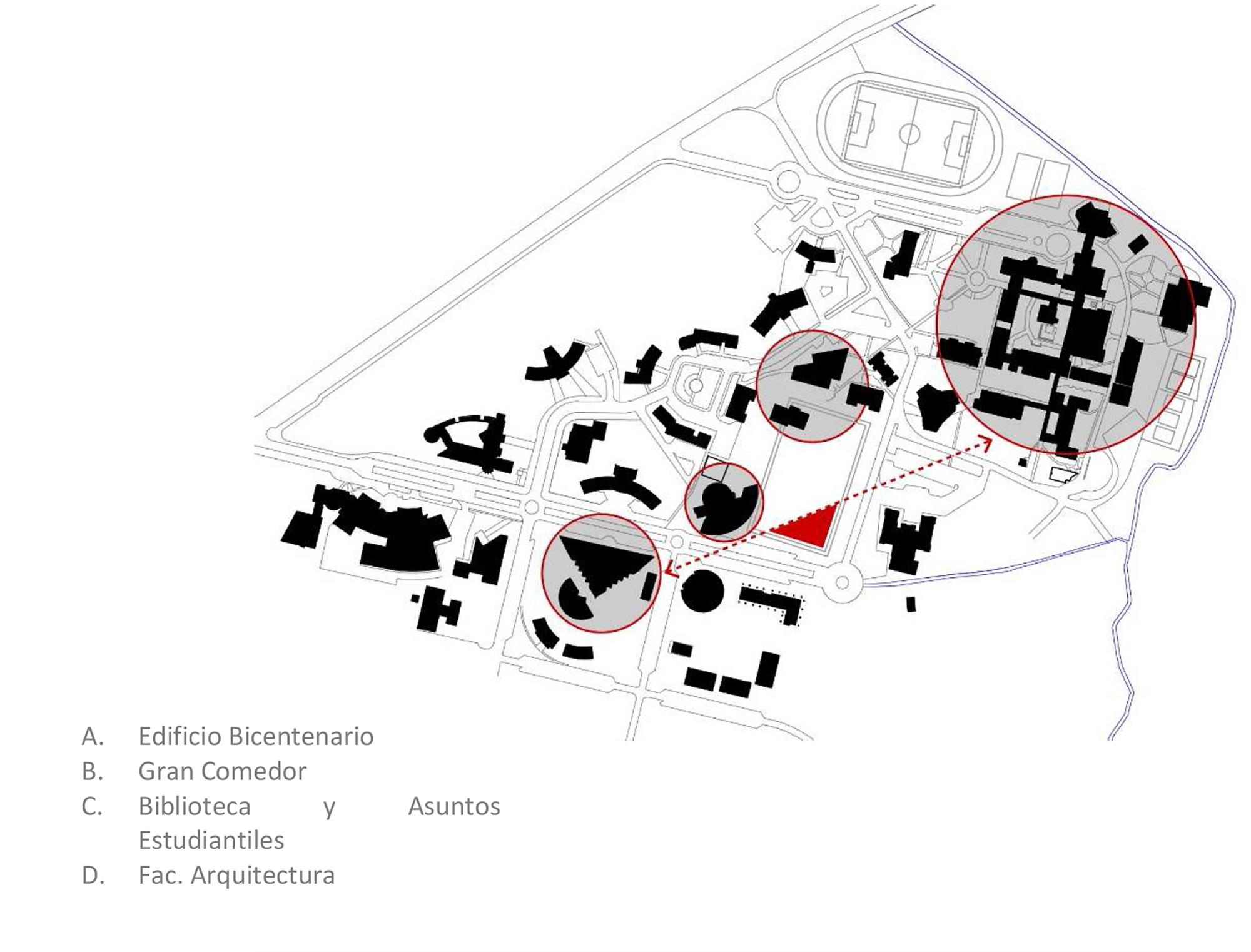 Fig 02. Esquema de inserción en el campus 