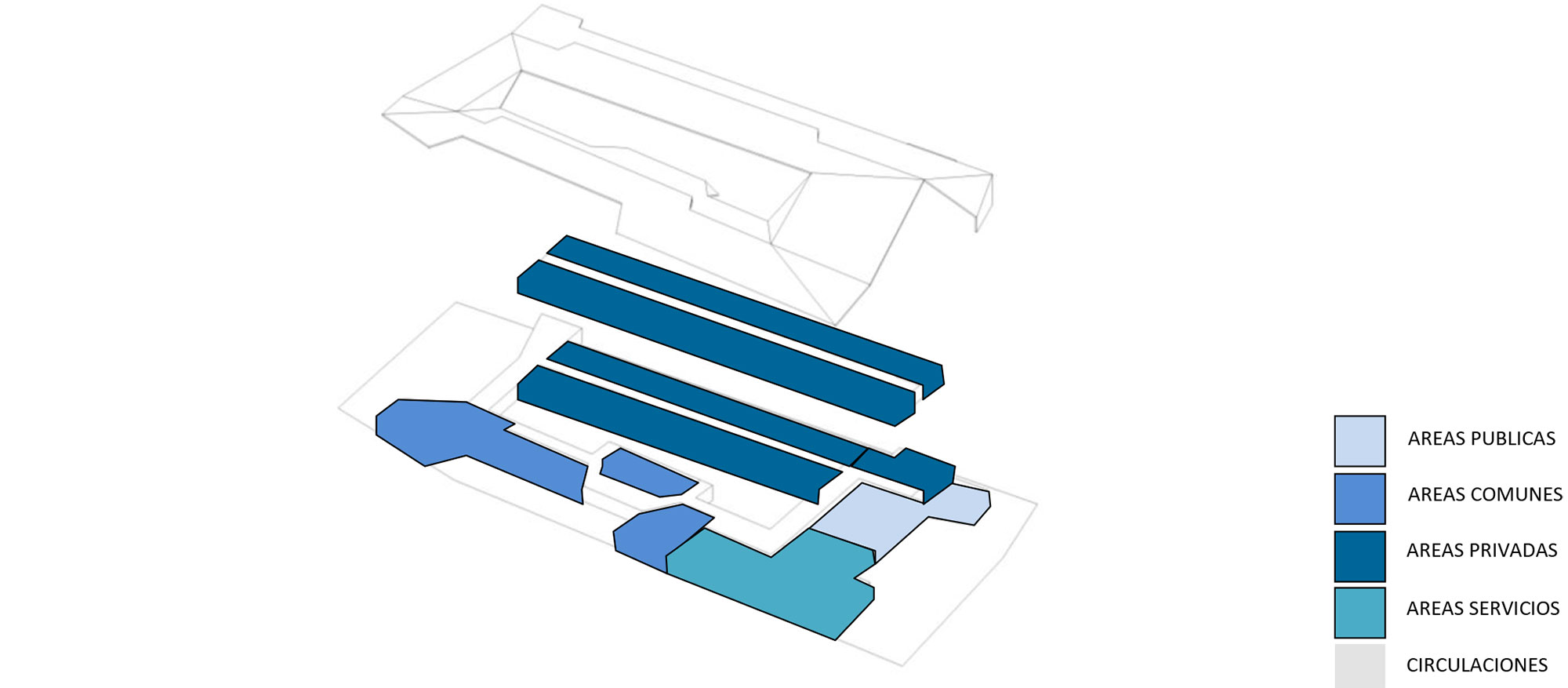 Fig. 07: Vista Isométrica | Gráfica de zonificación general.