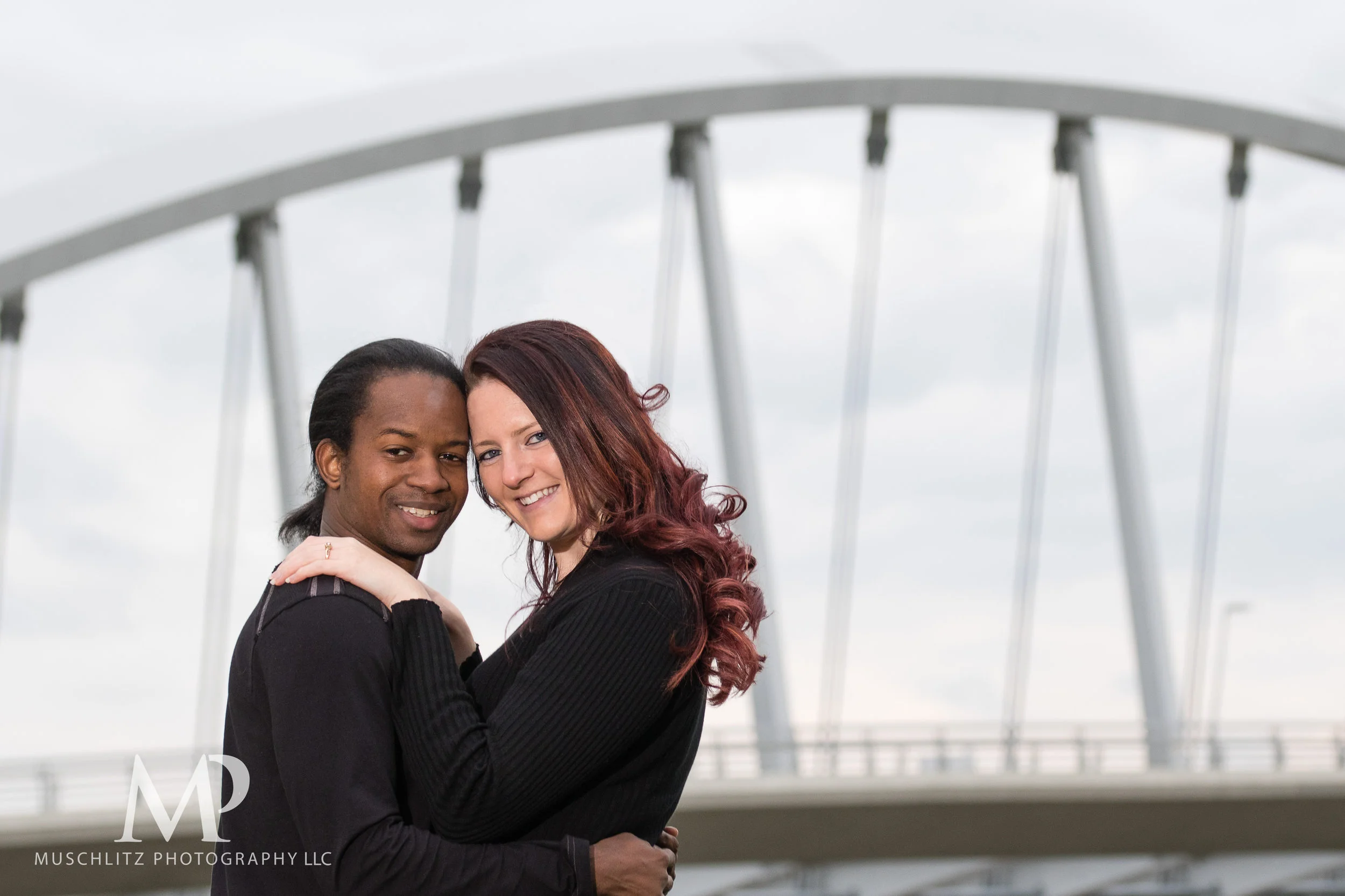 Briana + Steve's Downtown Engagement Session: Bicentennial Park, Columbus, Ohio 