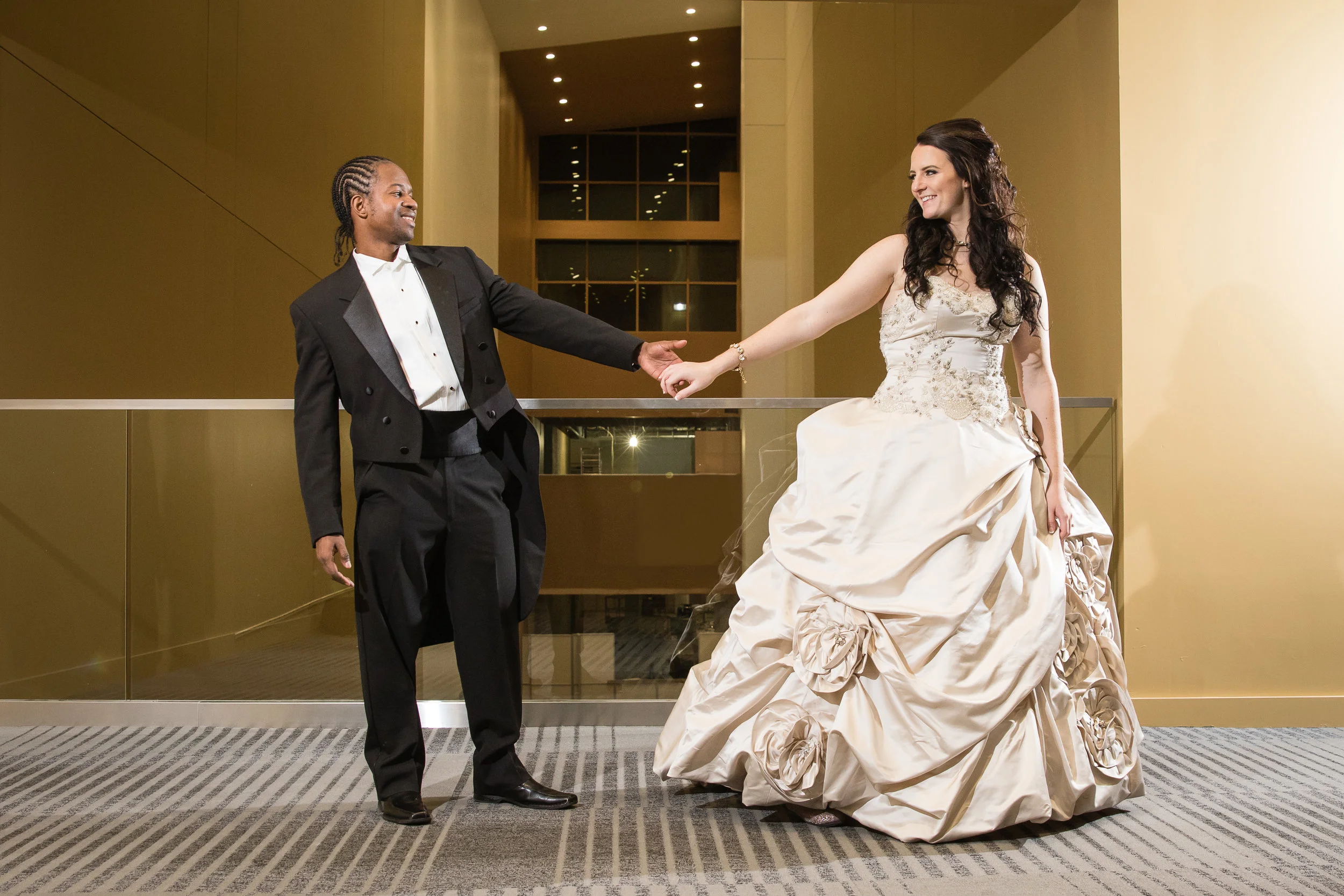 Briana & Steve Winter Wedding: Greater Columbus Convention Center, Downtown Columbus, Ohio