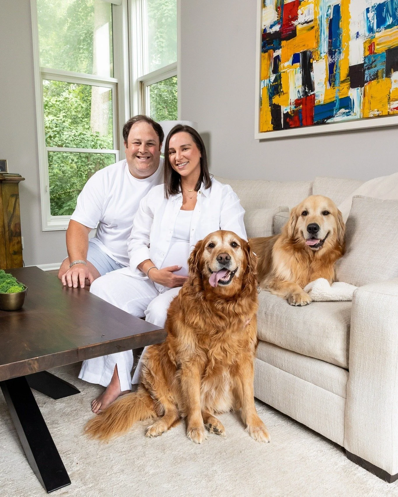 Before their family grew by two tiny feet, Jordan and Jacob celebrated this exciting chapter with a maternity session this summer! 💛

Of course, their two loving golden retrievers, Sopris and Axel, were right there with them! 🐾

I love capturing th