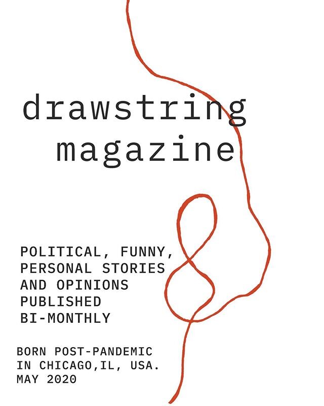 I am very excited to announce the first edition of Drawstring Magazine. Thank you to all of the contributors for this edition, you should be proud of what we have produced together. Link in bio. 🖤