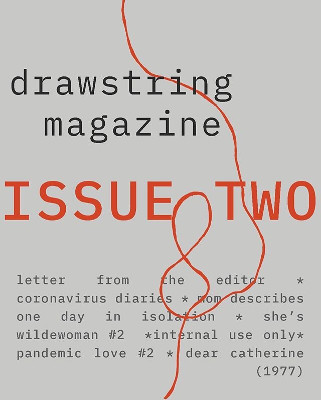 Issue Two of @drawstringmagazine dropped today. This project already means more to me than I had expected. The two pieces I&rsquo;ve written in this issue were hard, and vulnerable, and so worth it. Thank you to this community - audience, and contrib