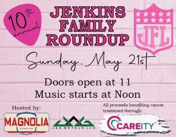 Our own @bigjohncannon will be at @magnoliamotorlounge this evening for the annual Jenkins Family Roundup supporting the @careity_foundation. Come on out for some great music and food from @delnortetacos and support a great cause!