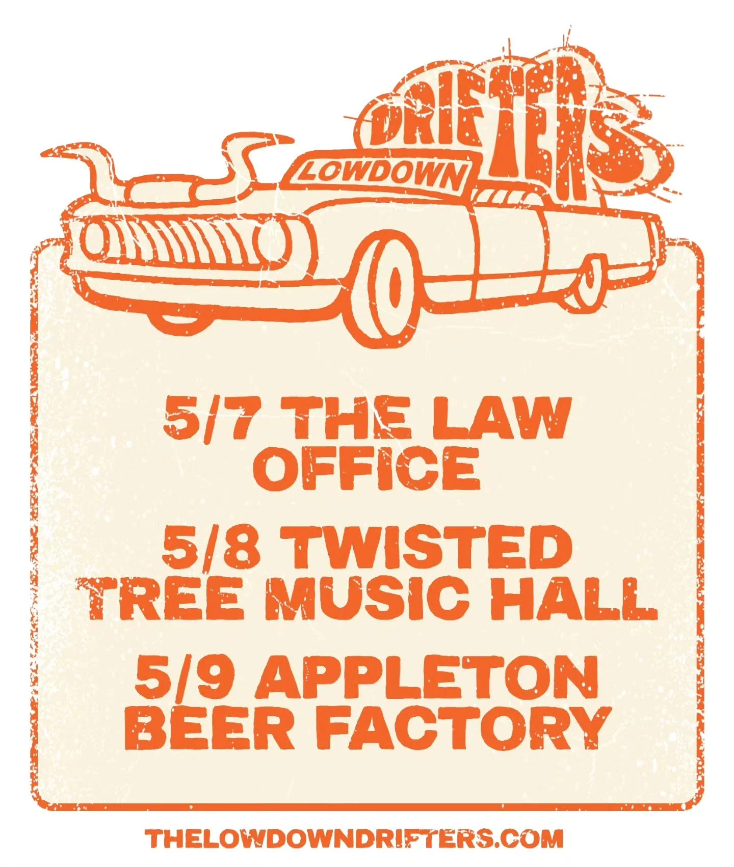 Looking forward to hitting the road in May to visit our friends in Illinois and Wisconsin! Get your tickets now and come hang out with us for the weekend!
5/7 - @lawofficemusichall - Yorkville, IL
5/8 - Twisted Tree Music Hall - Jacksonville, IL
5/9 
