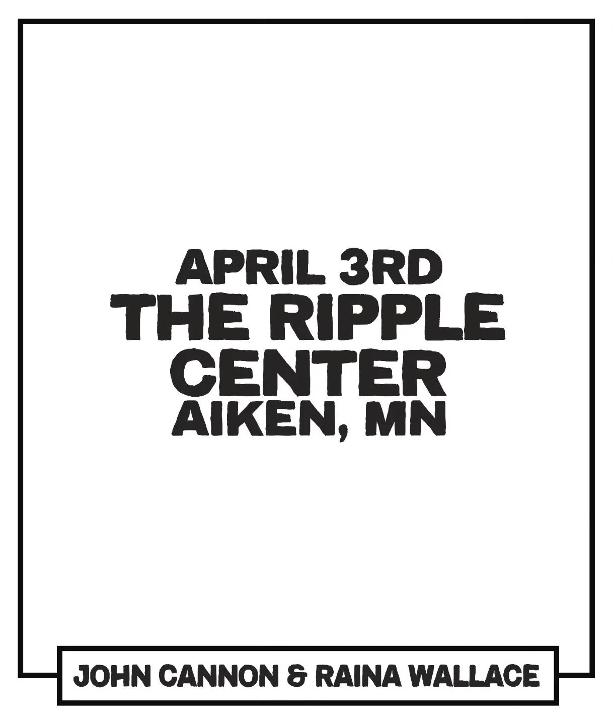 Had a great time with everyone last night in Cambridge, one more special acoustic shows with @rainalawlesswallace and @john_cannon_music_ trading songs in Aiken, MN at @the_ripple_center tonight, hope to see you there!