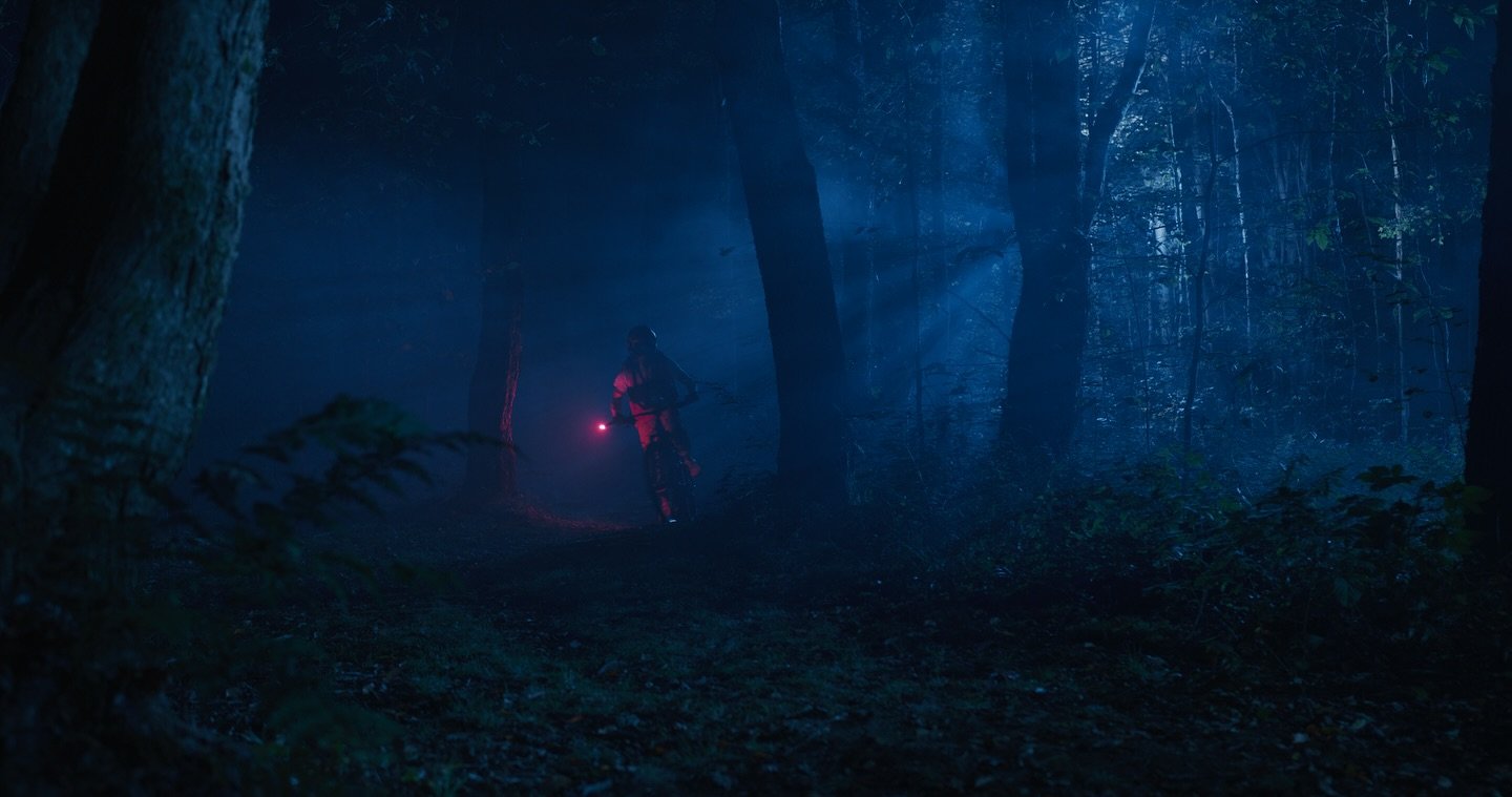 ~The Chase~
Guess how many &ldquo;moons&rdquo; we had to set up in order to saturate the woods with all of that blue.

And check the link in our bio to support the finishing funds for @slash_squatch_movie