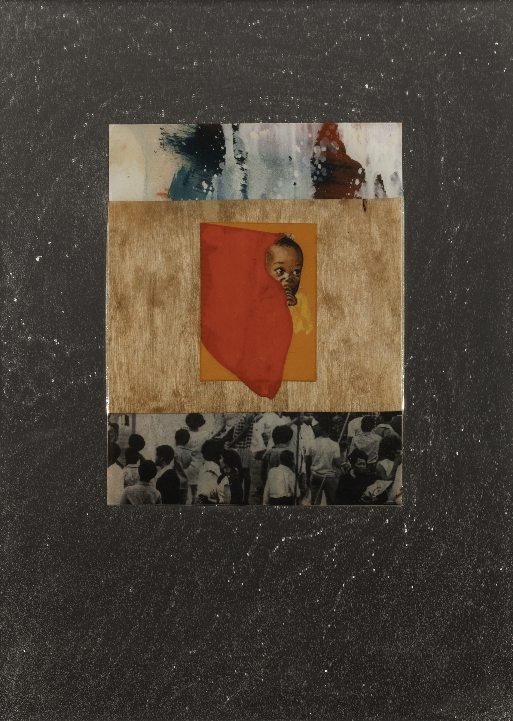 Black Expo 2013 17 x 12 Mixed media collage on wood