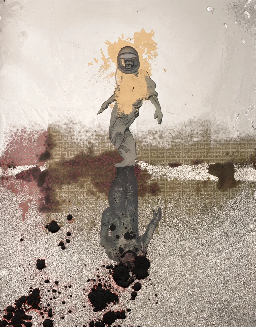 Procession 2015 46 x 36 Mixed media collage on board