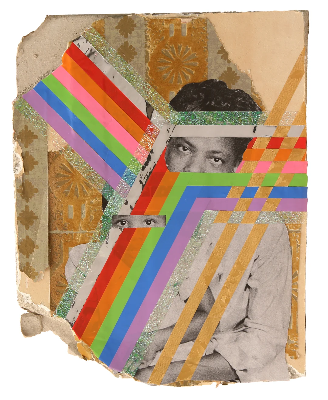The Ways of White Folks: I Hate To Be So Emotional 2016 6" x 13" Wallpaper, vinyl, Mylar and paper on plaster