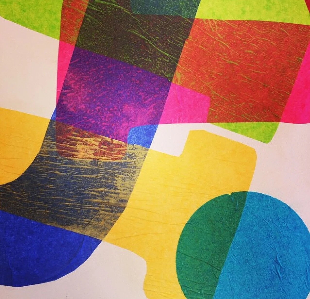 tissue paper study mixed media color mixing preschool studio 4 art 