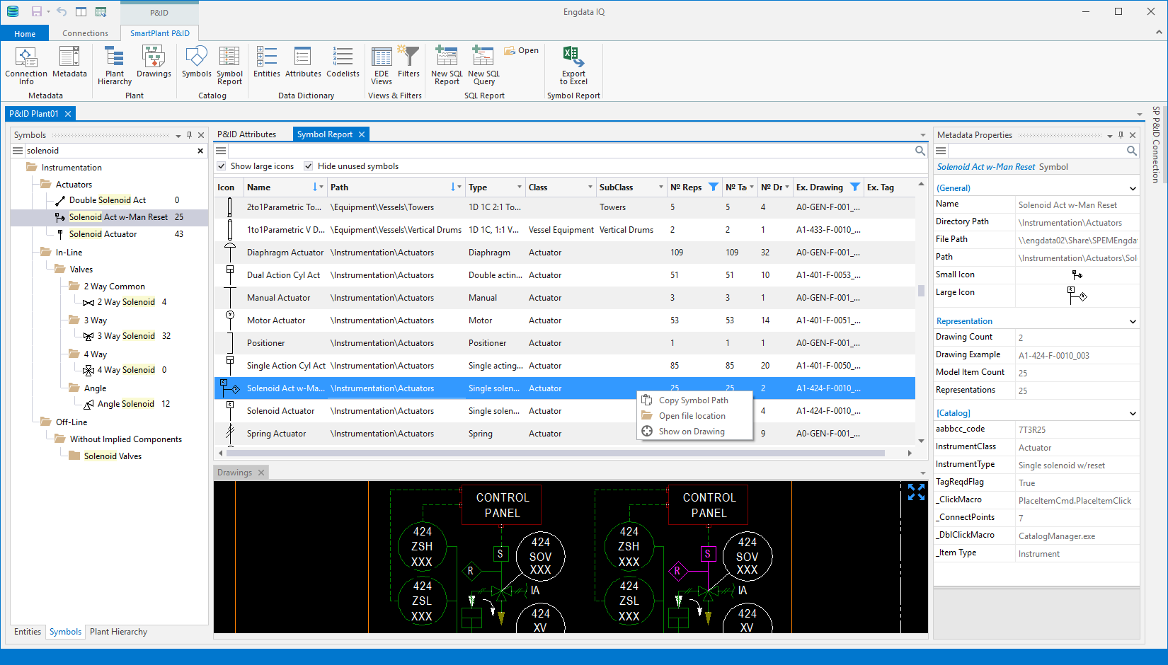  Instant symbology reports gives a new edge to consistency across projects and joint-ventures. 