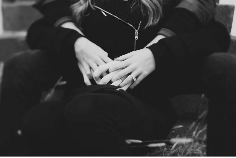 black and white rings