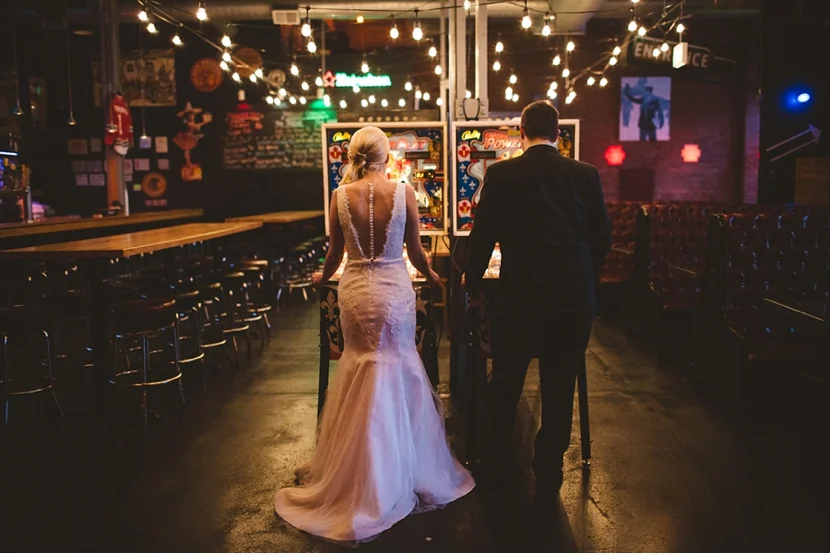chicago pinball machine wedding