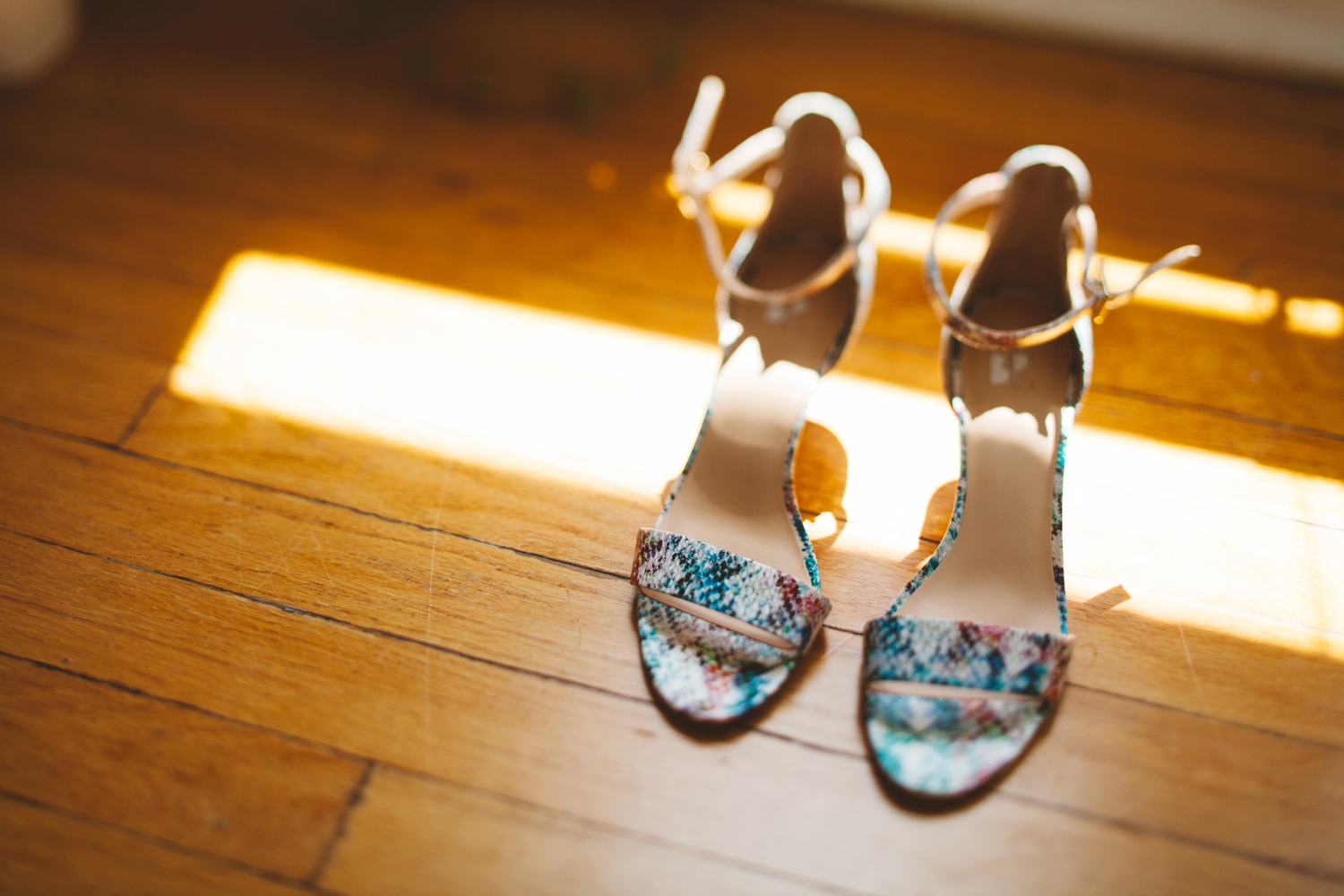 colorful bride shoes
