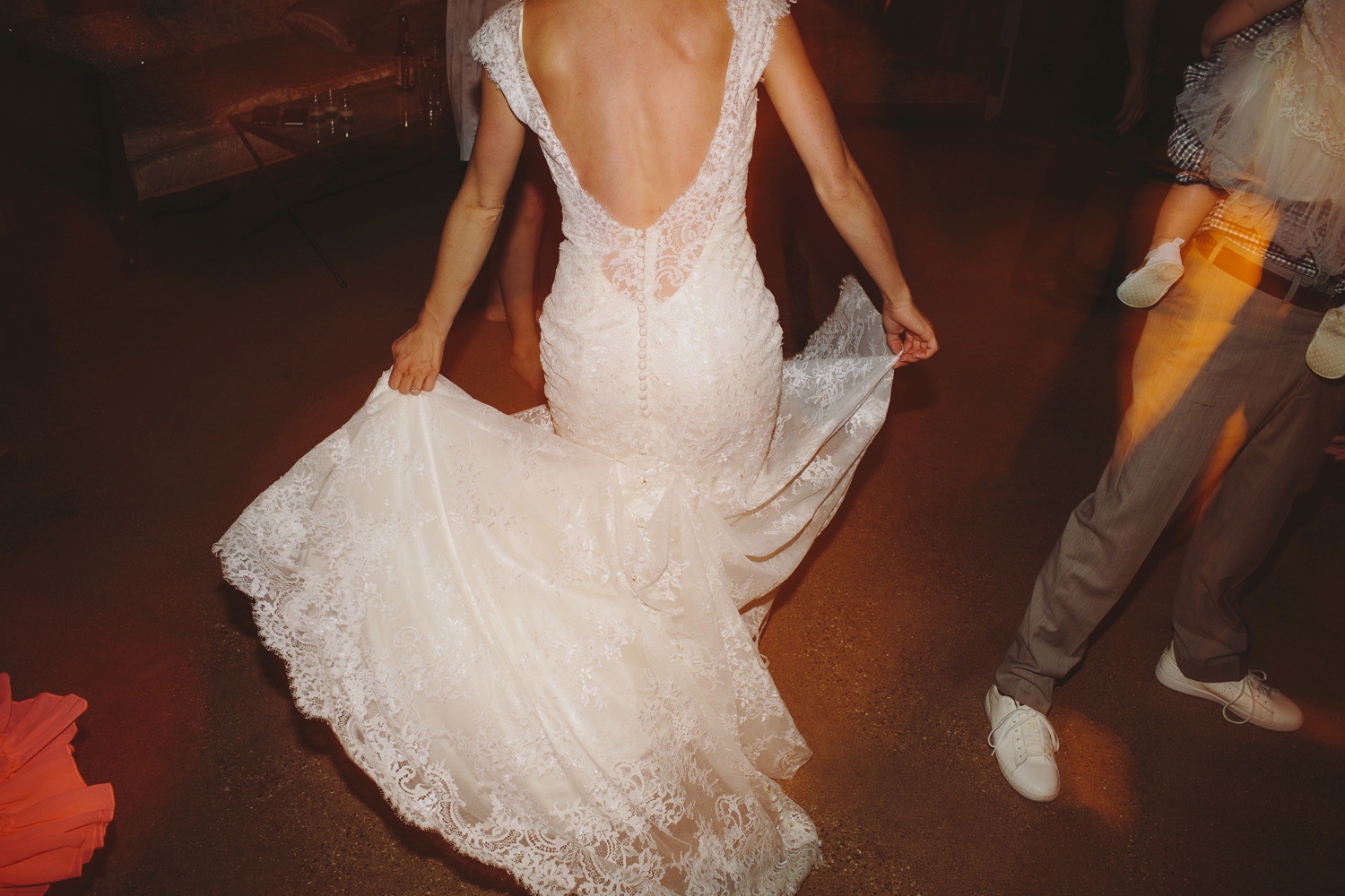 bride spinning in dress