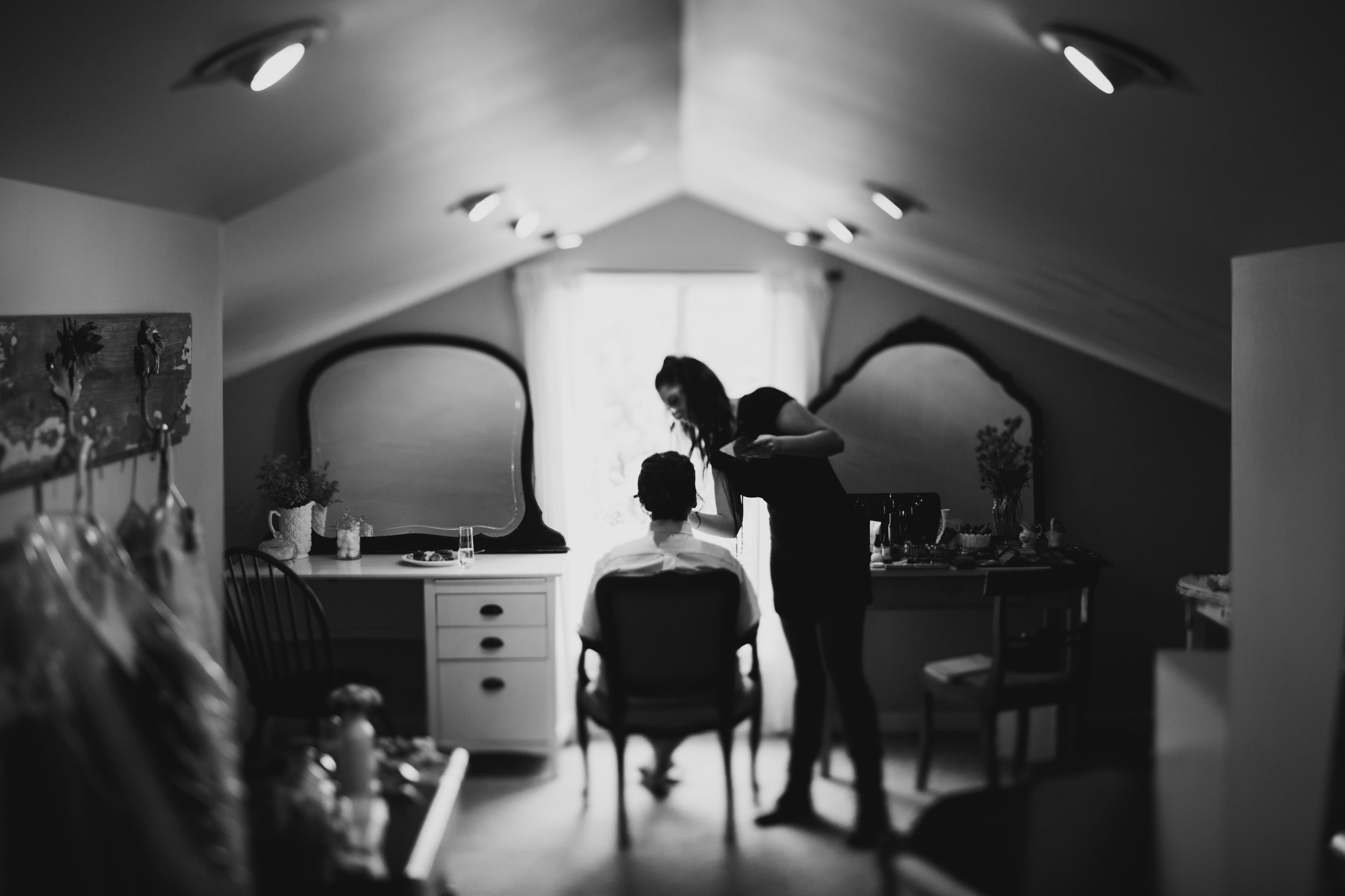 non traditional getting ready wedding