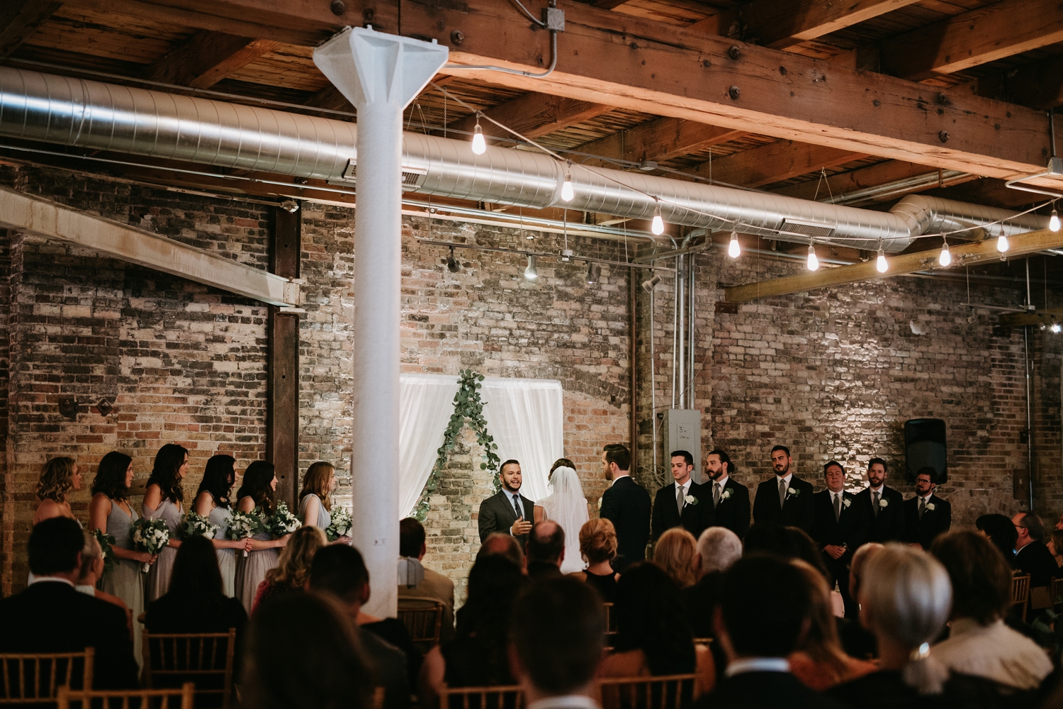 chicago kenmare loft wedding ceremony