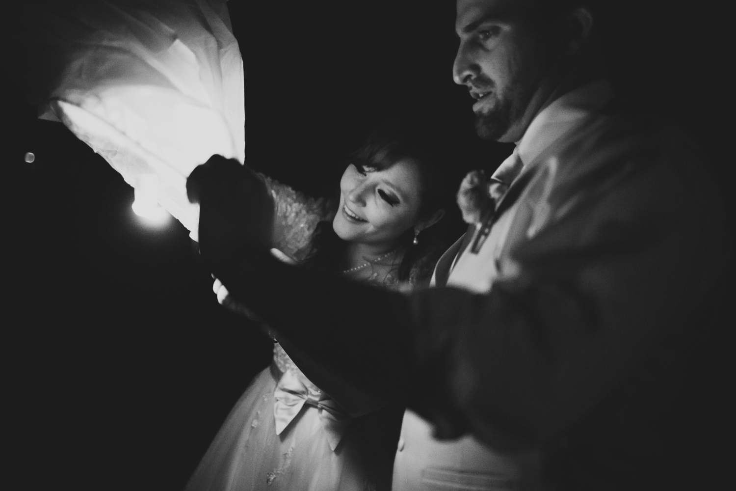 chinese lantern wedding sendoff in michigan