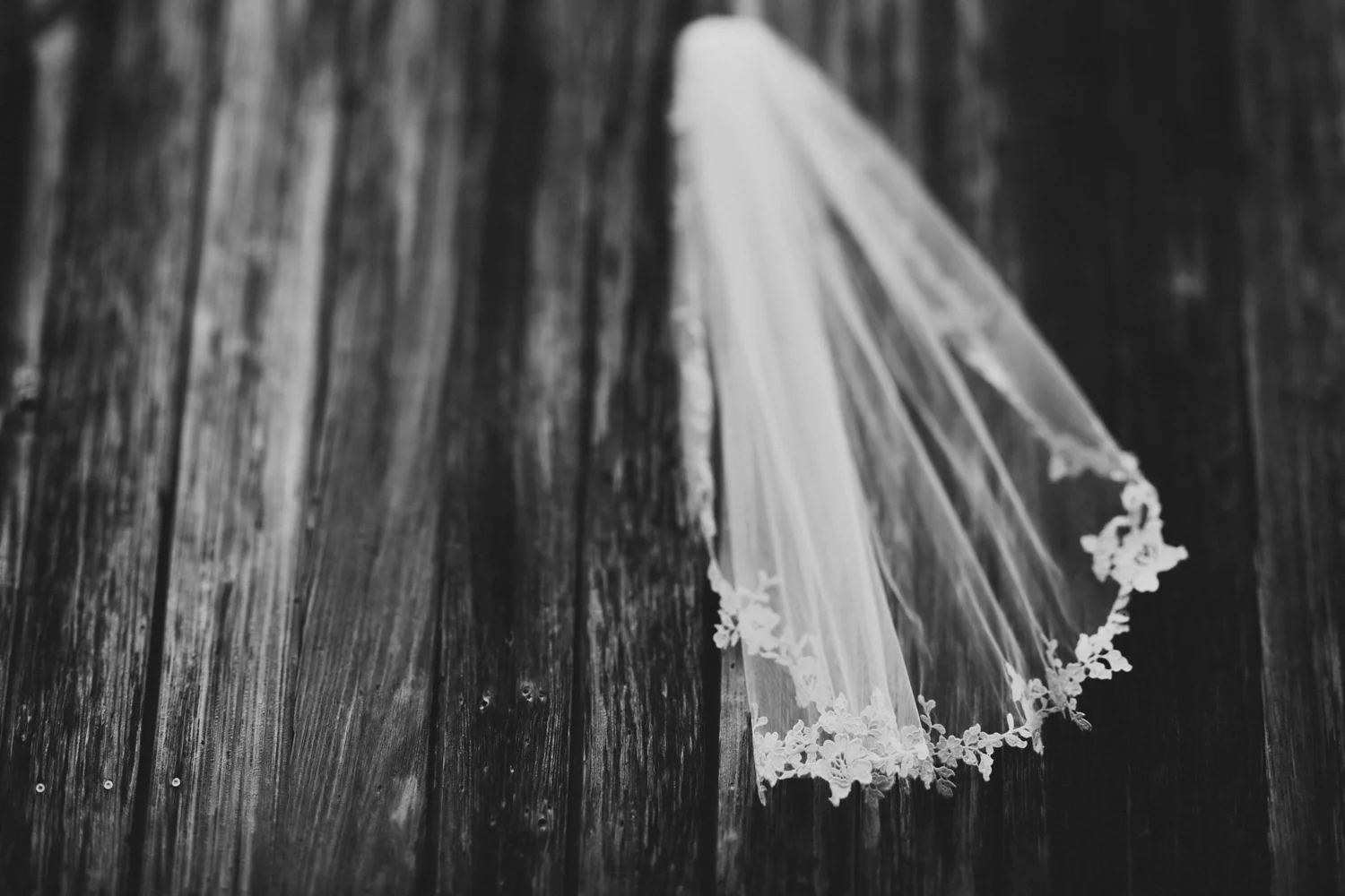 intricate details on bottom of veil