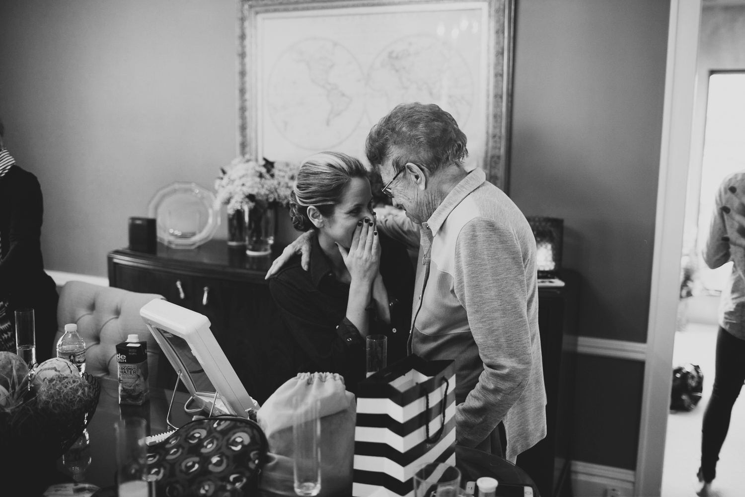 special moment with grandma on wedding day