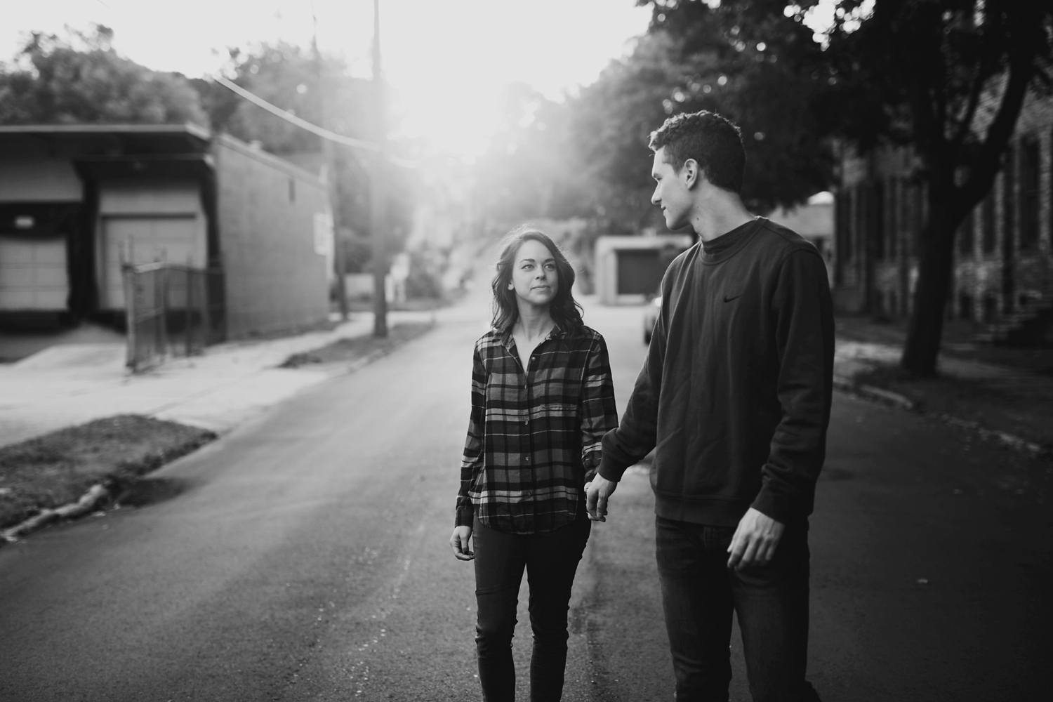 downtown grand rapids sunrise engagement