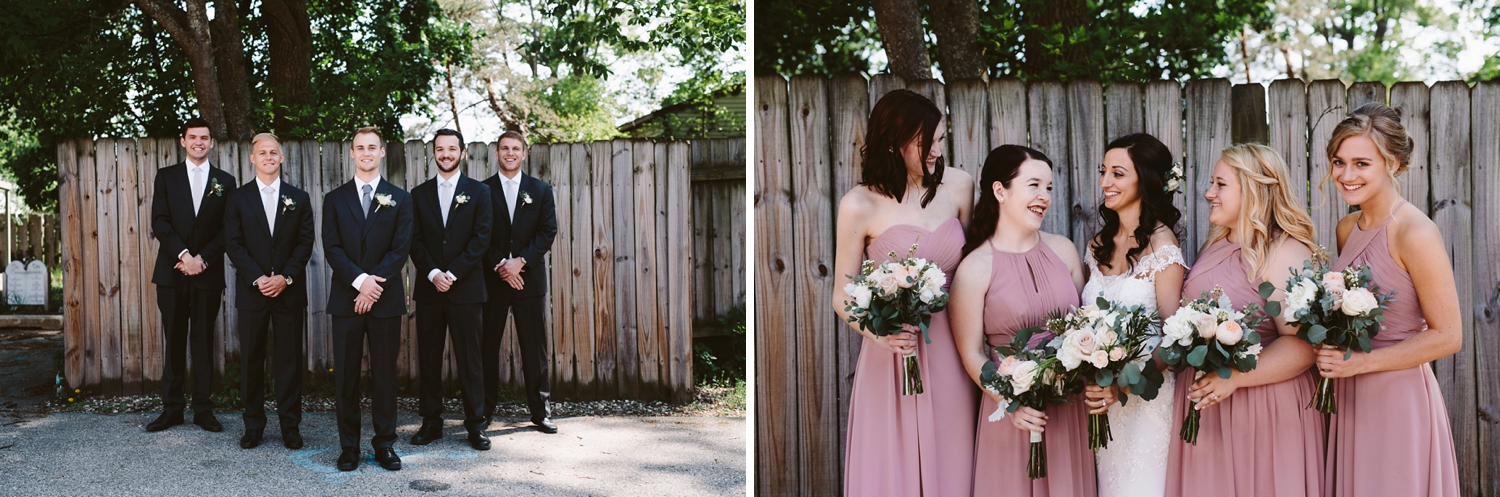 holland bridesmaid and groomsman at baker loft