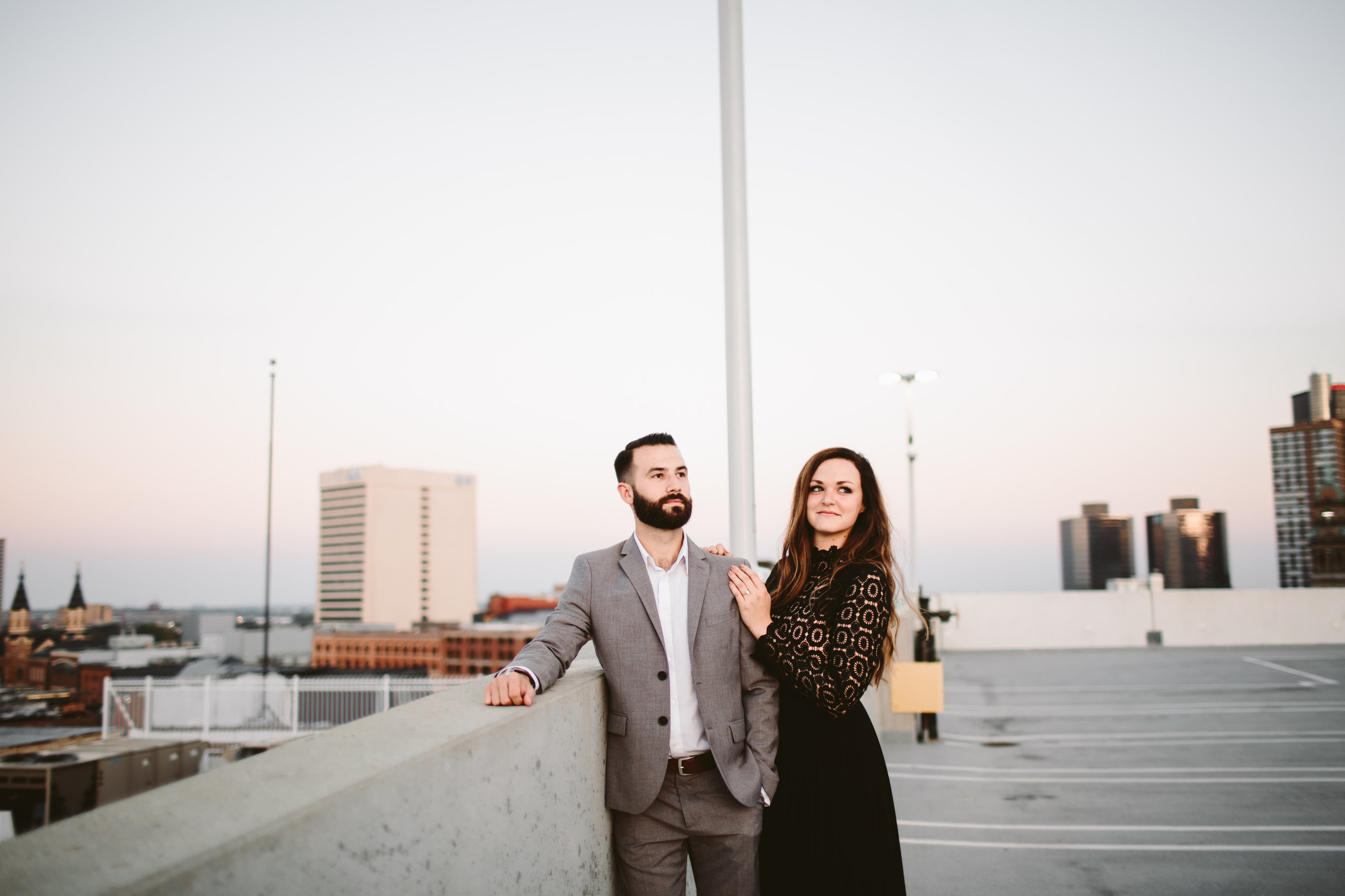 sophisticated couple during western michigan wedding
