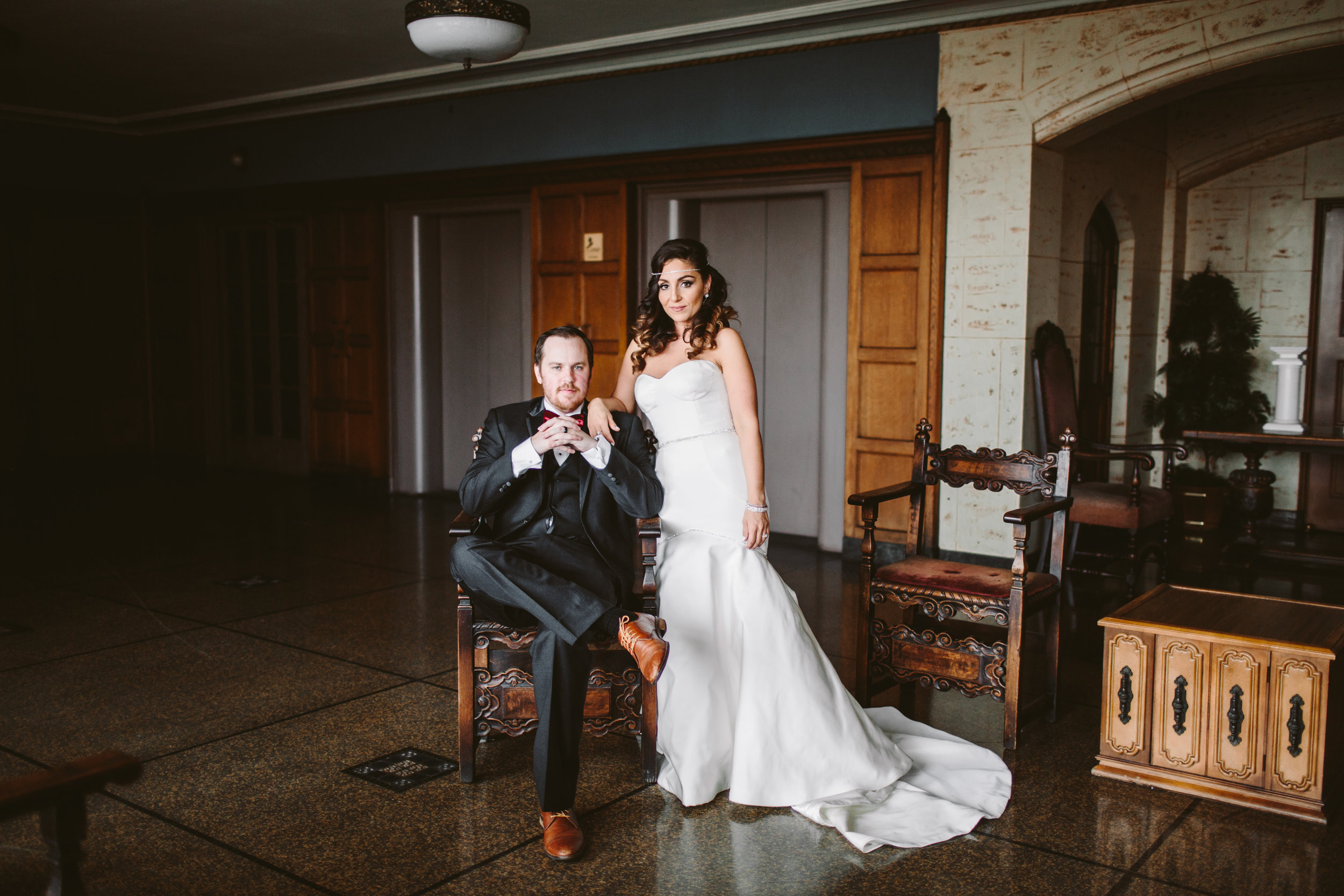 art deco couple in detroits masonic temple