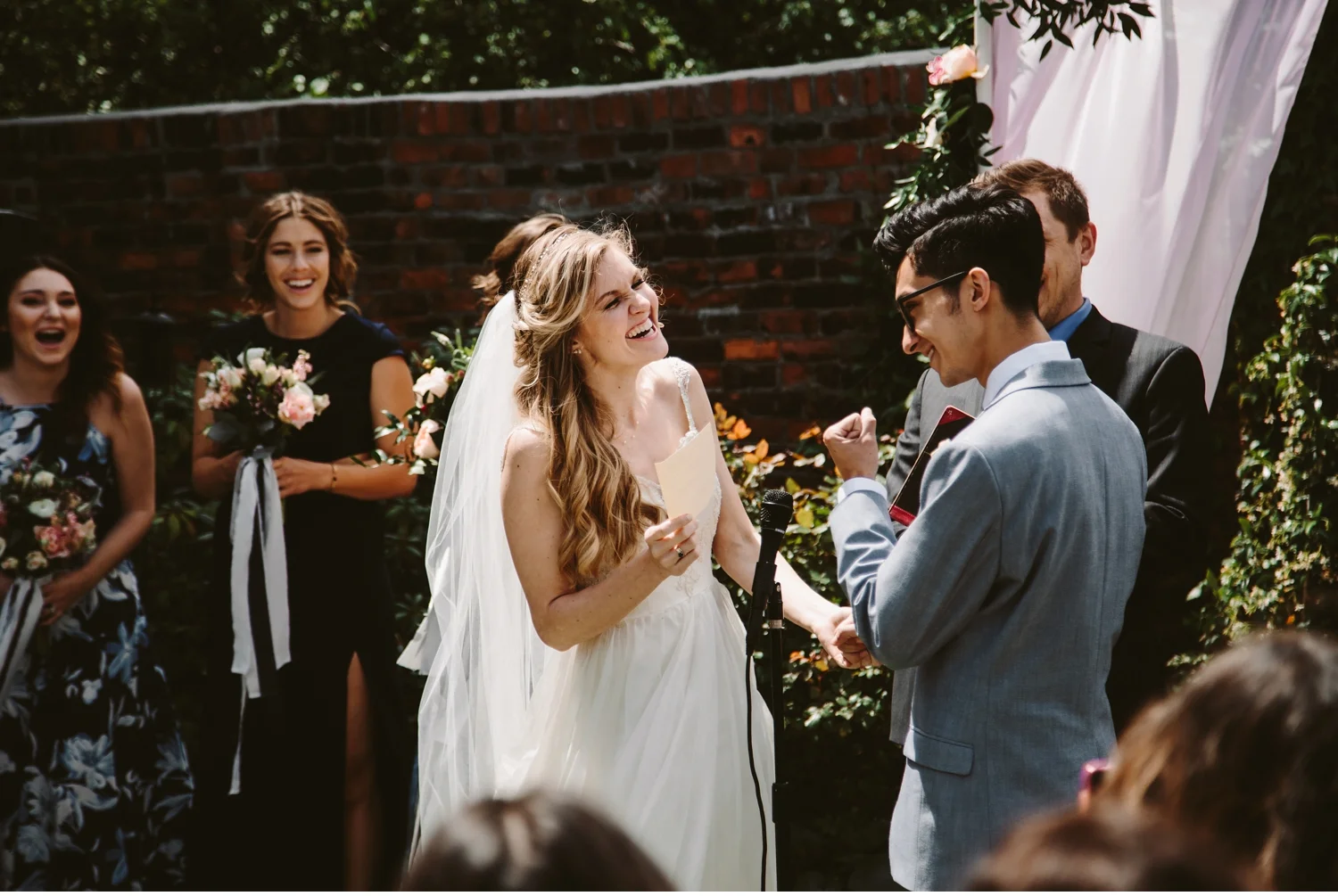 scarab club courtyard wedding ceremony