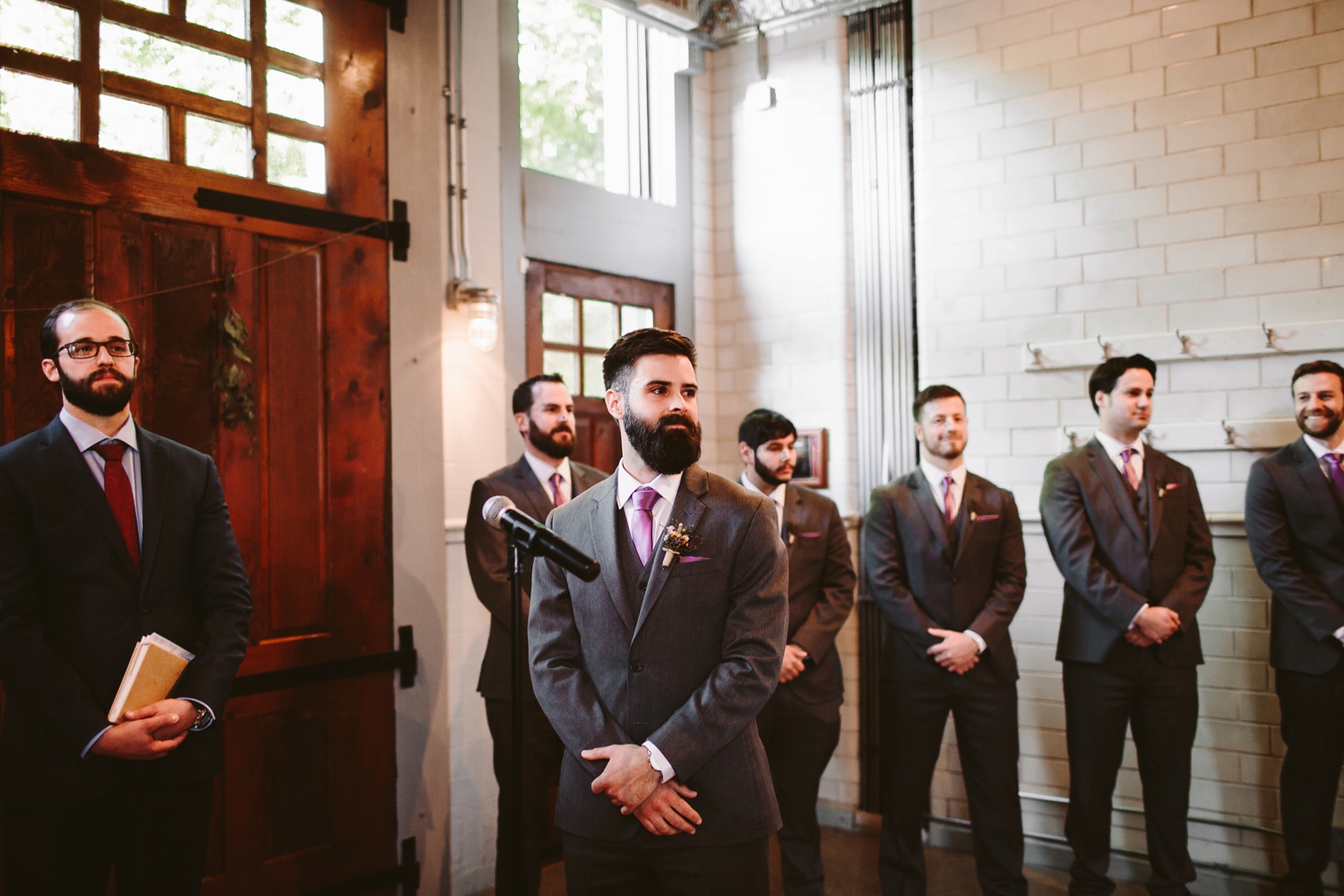 groom waiting for his bride