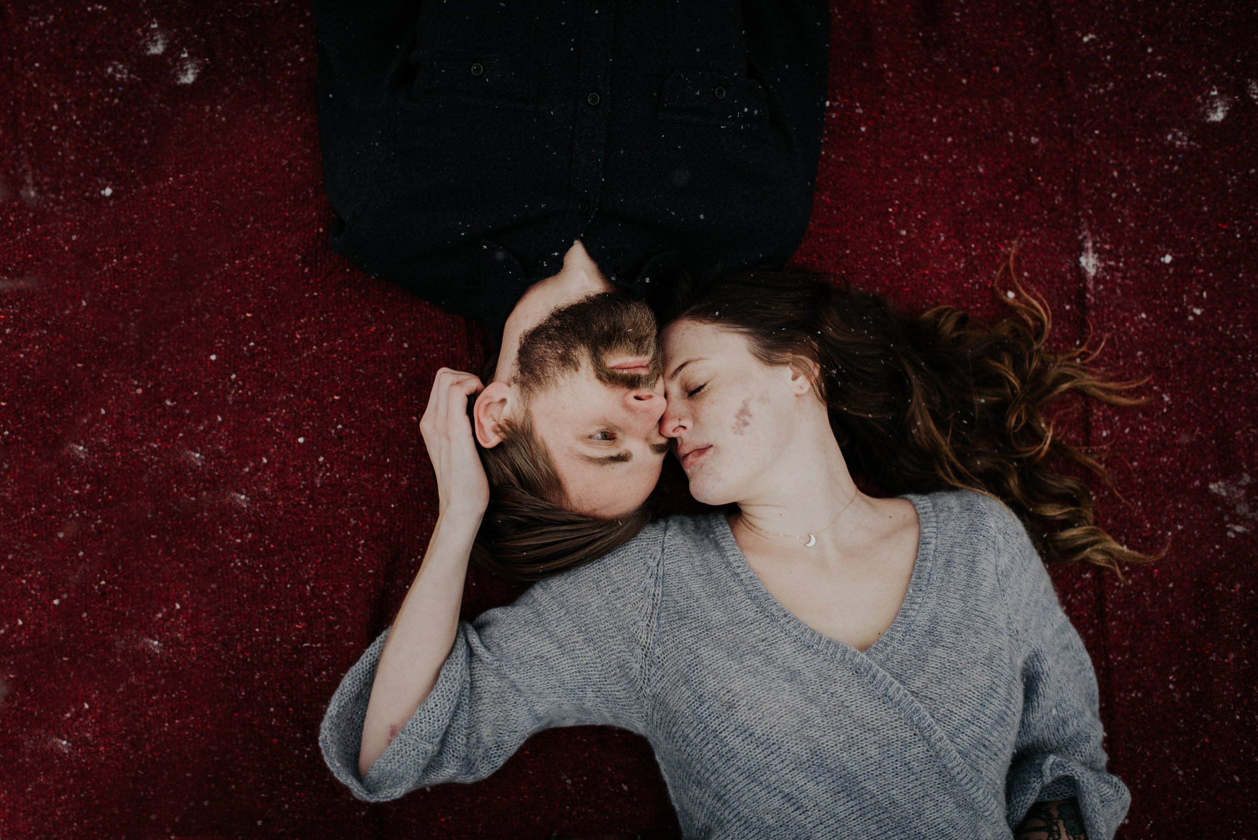 A Snowy Engagement Session in Max Patch, NC and the Smoky Mountains 