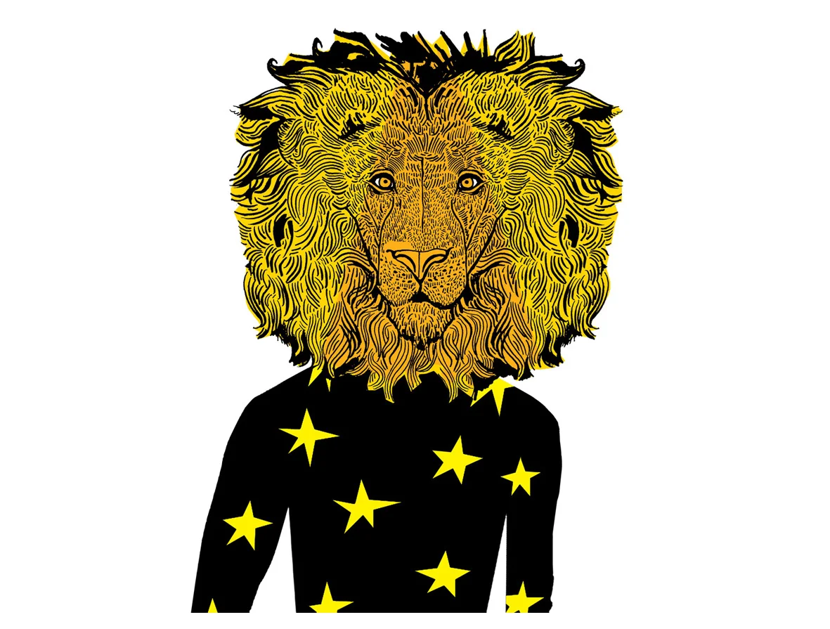 Lion character for a kids poster