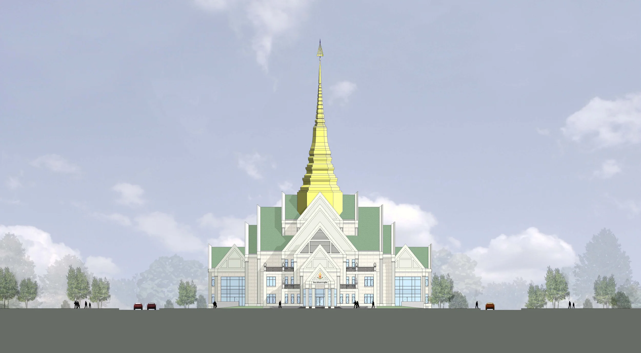 North Elevation - Revit, Photoshop