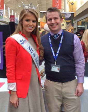 (left to right): Keynote Speaker Rachel Wyatt, Miss South Carolina 2016 and Timothy Simpkin, High School/High Tech Transition Counselor.