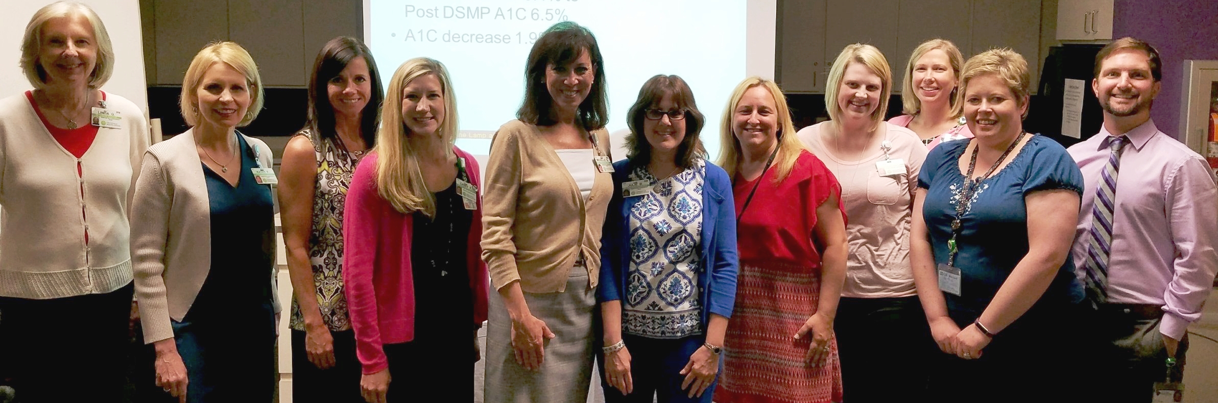 Left to right: Linda Goller, Kathy Fincher, Cheryl Holcher, Casey Fiocchi, Michelle Stencil, Julie Bolderson from Greenville Health System; Christine Nemshick-Lauer, Greenville VR Counselor; Kelli Alexander, Greenville Health System; Ginny Hughes and Sallie Housley, Greenville VR Counselors; Bradyn Roddy, Laurens VR Counselor.