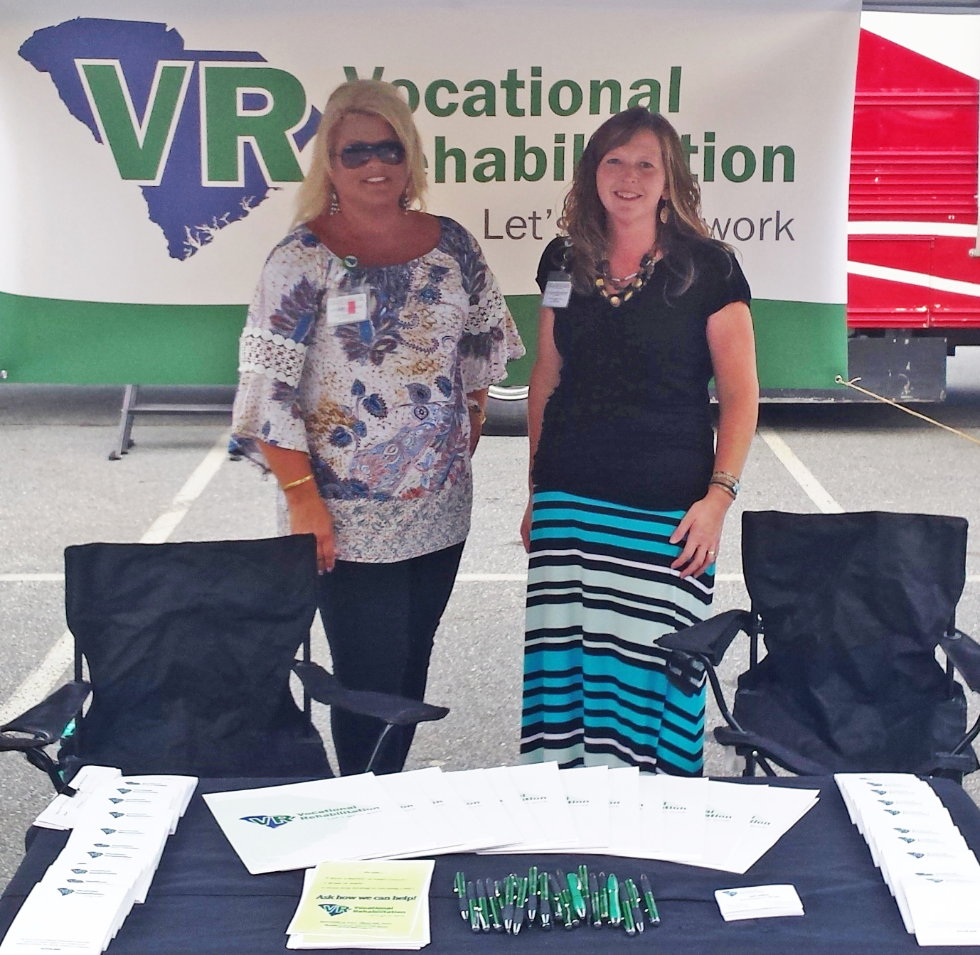 Left to right: Lisa Hall, Business Development Specialist, and Julie Atkins, Area Client Services Manager, represented VR at the town of Duncan’s “National Night Out” on August 1. The event offered networking opportunities with local business and community organizations, and resulted in successful referral development.