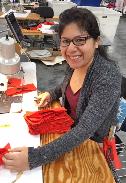 Juana Ospina, sewing machine operator at Grand Forest in Summerville.