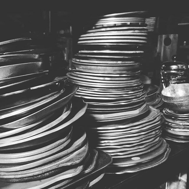 Another obsession....vintage metals. Whether it's pewter, silver, gold, brass, or enamelware....I love it! Stacked too high but when space is limited you can only go up! #props #propstylist #propstyling #prophouse #propcloset #propcollection #prop #f