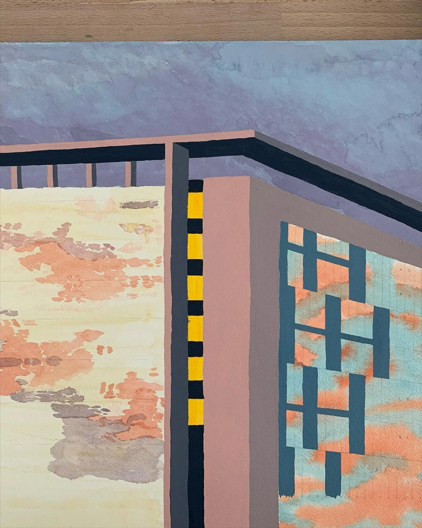 Today&rsquo;s WIP for @lindsayvictorialee YBR2 class. Does anyone in SF recognize the building That inspired this painting?
