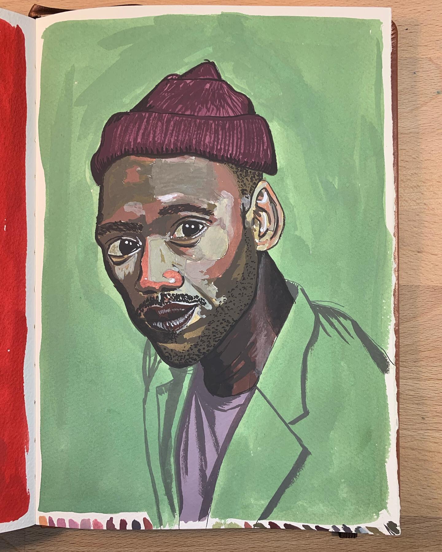 Some colorful portrait practice from this past week featuring an assortment of celebrities including Mahershala Ali, David Lynch and young Ralph Fiennes. I&rsquo;m a little sad that today is the last day of @g_caruso_art Gouache Class. I will miss ha