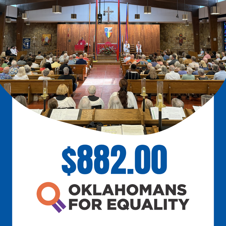Pride Service offering, $882 raised for Oklahomans for Equality