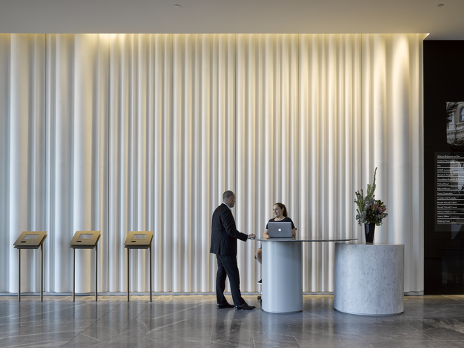 175 Eagle Street Lobby Refurbishment by Cox Architecture